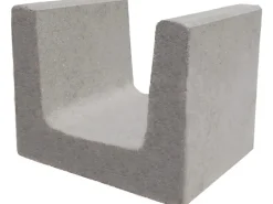 Beton U-Stein Grau 40 cm x 50 cm x 40 cm