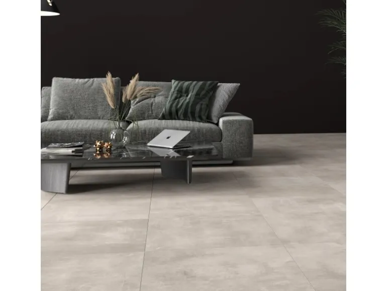 Bodenfliese Denver Feinsteinzeug Grey Glasiert Matt Rektifiziert 30 cm x 60 cm