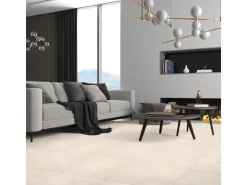 Bodenfliese Denver Feinsteinzeug Weiß Glasiert Matt Rektifiziert 60 cm x 60 cm