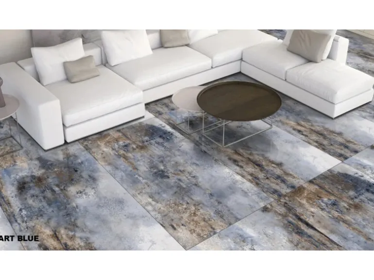 Bodenfliese Feinsteinzeug Blau 60 cm x 60 cm