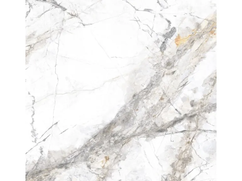 Bodenfliese Feinsteinzeug Weiß Glasiert Poliert 60 cm x 60 cm