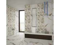 Bodenfliese Feinsteinzeug Weiß Glasiert Matt 60 cm x 120 cm