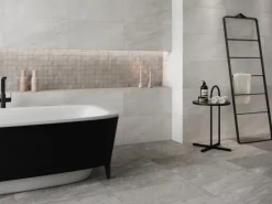 Bodenfliese Feinsteinzeug Olympus Weiß 59,7 cm x 29,7 cm