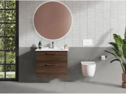 Bodenfliese Feinsteinzeug Materia Grau 59,7 cm x 59,7 cm