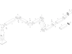 Bogen 90° senkrecht System 100