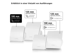 Bosch Badventilator Fan 1500 W 100 Weiß-Glänzend
