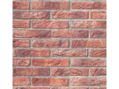 Bricoflor Backstein Tapete mit 3D Effekt in Rot Tapete mit Steinoptik Papiertapete Ideal Fürs Wohnzimmer