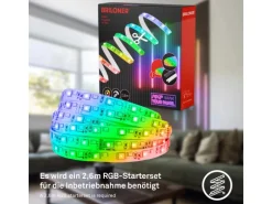 Briloner LED Band Pimp your Panel Ergänzungs-Set RGB+W Dimmbar 2,6 m Weiß