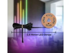 Briloner LED Band Pimp your Panel Ergänzungs-Set RGB+W Dimmbar 2,6 m Weiß
