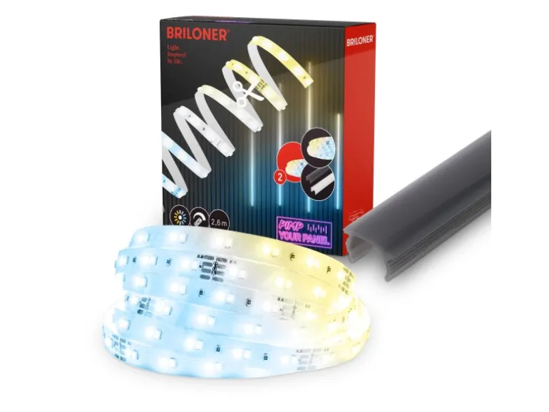 Briloner LED Band Pimp your Panel Ergänzungs-Set Dimmbar CCT 2,6 m Weiß