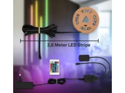 Briloner LED Band Pimp your Panel Starter-Set Fernbedienung Dimmbar RGB+W 2,6 m