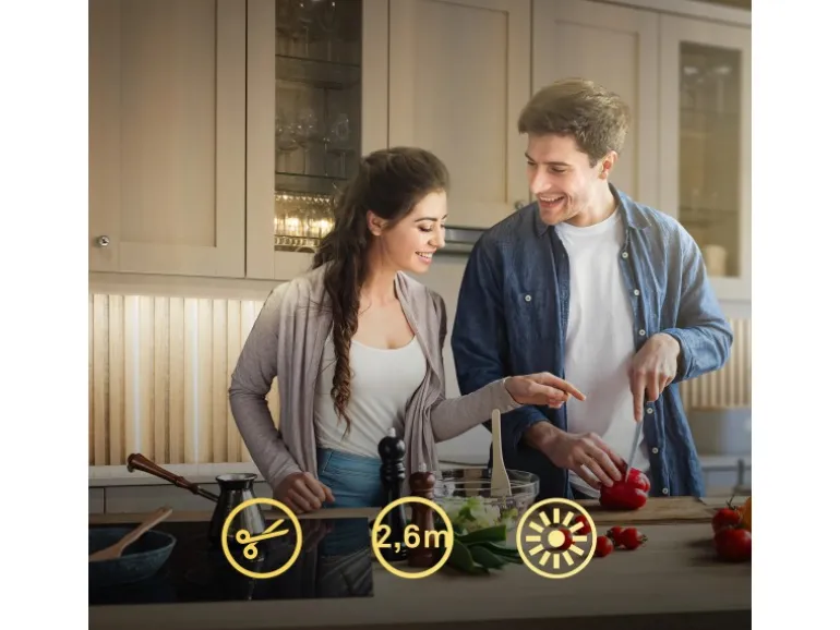 Briloner LED Band Pimp your Panel Ergänzungs-Set Warmweiße Lichtfarbe 2,6 m Weiß