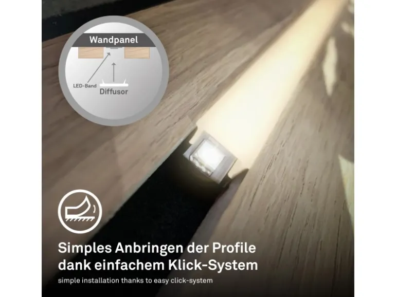 Briloner LED Band Pimp your Panel Ergänzungs-Set Warmweiße Lichtfarbe 2,6 m Weiß