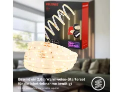 Briloner LED Band Pimp your Panel Ergänzungs-Set Warmweiße Lichtfarbe 2,6 m Weiß