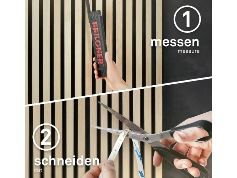 Briloner LED Band Pimp your Panel Ergänzungs-Set Warmweiße Lichtfarbe 2,6 m Weiß