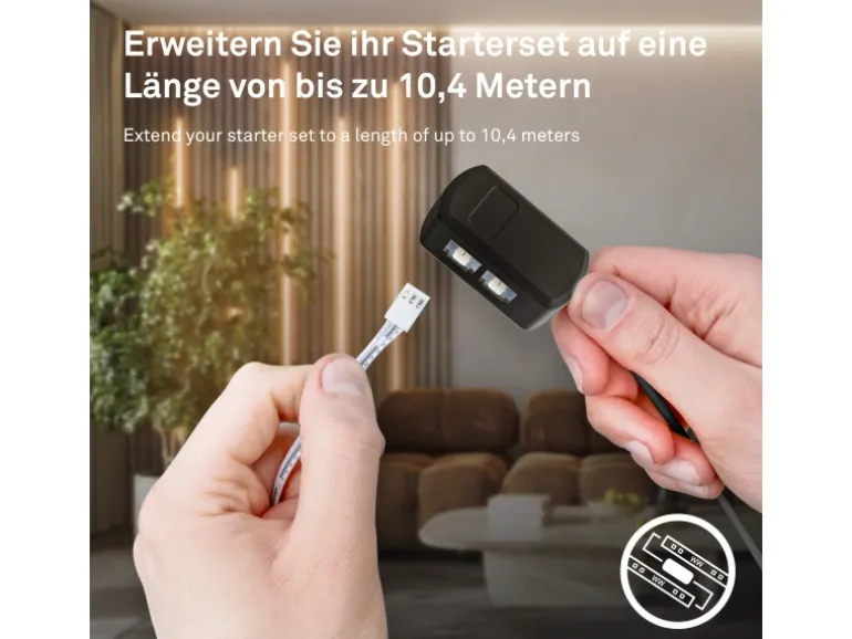 Briloner LED Band Pimp your Panel Ergänzungs-Set Warmweiße Lichtfarbe 2,6 m Weiß