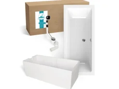 Calmwaters Duowanne Modern Select 170x75 cm Set Wannenträger und Ablaufgarnitur 99000157