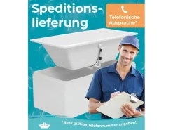 Calmwaters Duowanne Modern Square 2 190x90 cm Set Wannenträger & Ablaufgarnitur 99000013