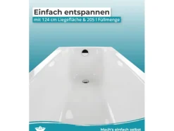 Calmwaters Duowanne Original 180x80 cm Set Wannenträger & Ablaufgarnitur 99000012