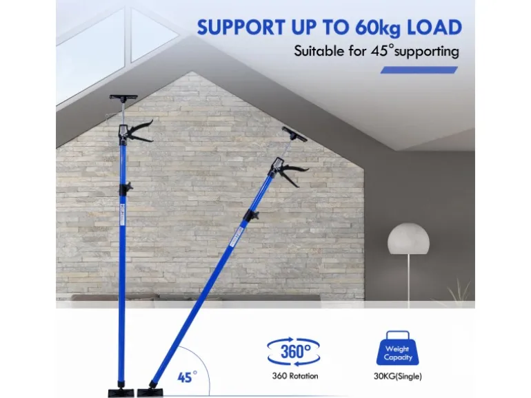 CCLIFE 4 Stück Deckenstütze Montagestütze Einhandstütze 115-290 cm Belastbar Bis 30 kg