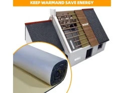 CCLIFE Dämmmatte Alubeschichtung Selbstklebend ECM-geprüft 19 mm Dicke 6 m Länge