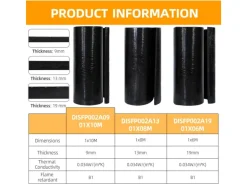 CCLIFE Dämmmatte Selbstklebend Auto 19mm Schallschutzmatte Feuchtigkeitsfest, Feuerfest Dämmung Isolierung Schallschutz,1x3m