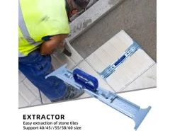 CCLIFE Fliesenheber Set Plattenheber Tragegriff 40-60cm Platten 6 Stufig Verstellbar 30 kg Tragkraft