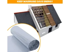 CCLIFE Isolante Termico Riflettente 1x10m 3-4mm Isolante Termoriflettente Termosifoni Bolla Lamina Isolante Pannelli isolanti Termici 10㎡