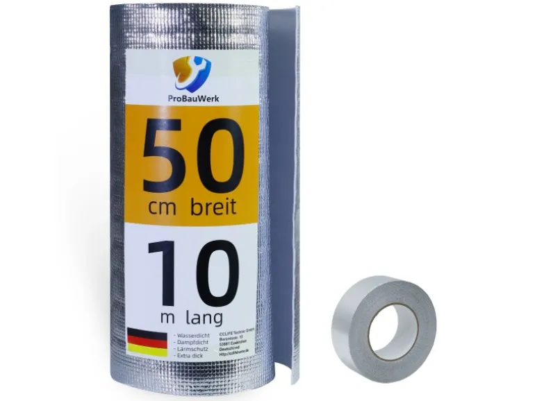 CCLIFE Isolierfolie Thermofolie Aluminisierte Dämmfolie Alu Luftpolsterfolie Heizkörper Reflexionsfolie für Dächer Fenster Rohre Böden