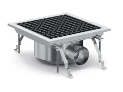 CHEFGASTRO Edelstahl Bodenablauf Hormiga 300 HxBxT 19,5 x 30 x 30 cm Quadratisch Ablaufrinne Bodenrinne Bodenabfluss