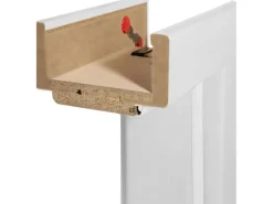 Classen Türzarge Dekor Weiß ähnl. RAL 9003 86 cm x 198,5 cm x 14 cm Anschlag L