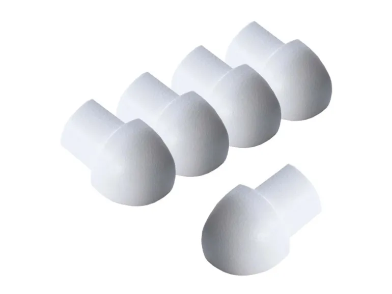 Dalsys Außeneck Fliesenschiene Viertelkreis 5x 8mm Aluminium Weiß