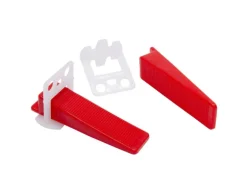 Dalsys Fliesen Nivelliersystem Set 1mm 100x Zuglaschen 100x Keile