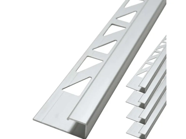 Dalsys Fliesenschiene Aluminium 5x 2,5m x 10mm Eckprofil Chrome