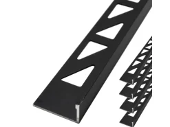 Dalsys Fliesenschiene Aluminium 5x 2,5m x 125mm Winkelprofil Schwarz