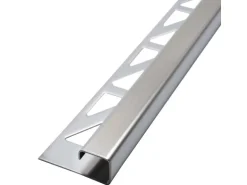 Dalsys Fliesenschiene Edelstahl Gebürstet 2,5m x 125mm Eckprofil Quadrat