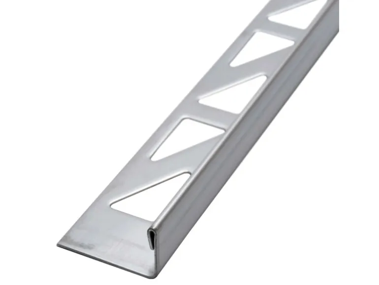Dalsys Fliesenschiene L-Profil 2,5m x 8mm Edelstahl Gebürstet Winkelprofil