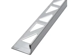 Dalsys Fliesenschiene L-Profil 2,5m x 10mm Edelstahl Gebürstet Winkelprofil