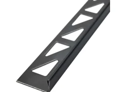 Dalsys Fliesenschiene L-Profil 2,5m x 12,5mm Edelstahl Schwarz Winkelprofil