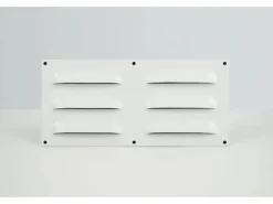 Dalsys Lüftungsblech Kiemenblech 229 x 106mm Alu Lüftungsgitter Weiß