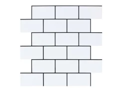 Dalsys Selbstklebende Fliesen 0,87m² 11 Stück Steinoptik Natur Weiß