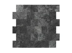 Dalsys Selbstklebende Fliesen 1m² 11 Stück PVC Steinoptik Anthrazit