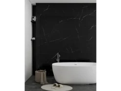 Decoflooring SPC-Wandpaneel 260 cm x 90 cm Marmor Schwarz