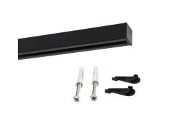 Deco-Raum Gardinenschiene nach Maß 1-Lauf Square Schwarz 80cm