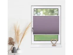 Deco-Raum Plissee Basic ohne Bohren 105x150cm Flieder Blickdicht Klemmfix