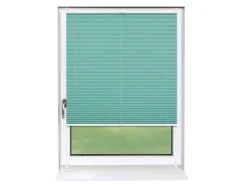 Deco-Raum Plissee Basic ohne Bohren 85x210cm Türkis Blickdicht Klemmfix