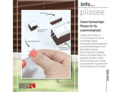 Deco-Raum Plissee Basic ohne Bohren 100x150cm Braun Blickdicht Klemmfix