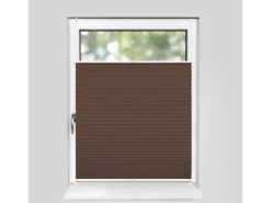 Deco-Raum Plissee Basic ohne Bohren 100x150cm Braun Blickdicht Klemmfix