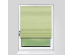 Deco-Raum Plissee Basic ohne Bohren 95x210cm Hellgrün Blickdicht Klemmfix