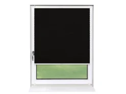 Deco-Raum Plissee Basic ohne Bohren 100x150cm Schwarz Blickdicht Klemmfix